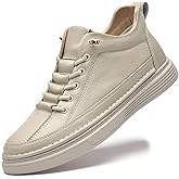 Men's Invisible Height Increasing Elevator Shoes 2.36 Inches Taller Casual Sneakers Leather Oxford Dress Shoes