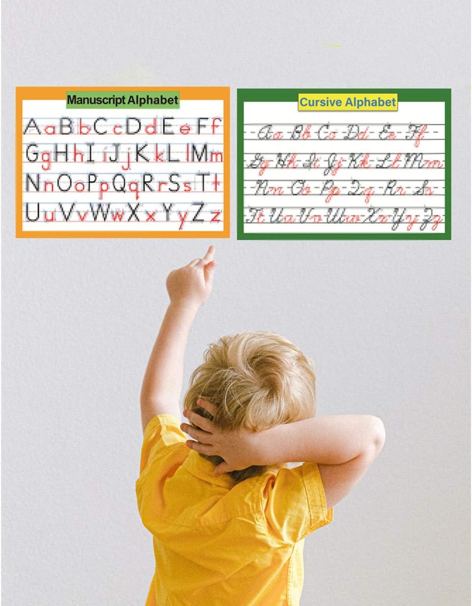 YIYEE 4 Pcs Educational Preschool Charts for Toddlers and Kids - Image 5
