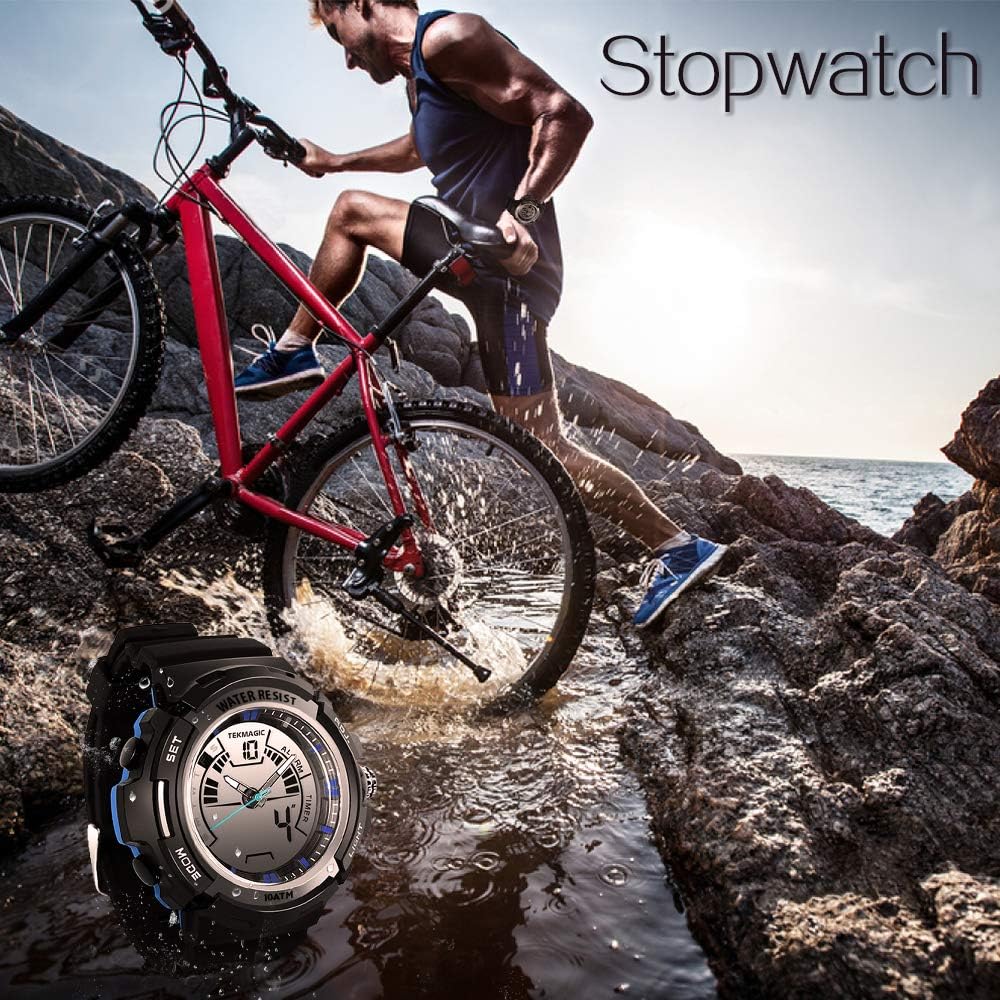 10 ATM Underwater Luminous Sports Diving Watch with Alarm and ...