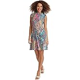Tommy Hilfiger Womens Sleeveless Ruffle Neck Jersey Dress