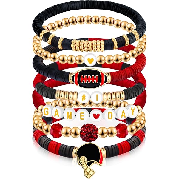 Game Day Hoop Earrings For Women – Football Helmet & Jersey Sport Earrings, Red & Black, Zinc Alloy