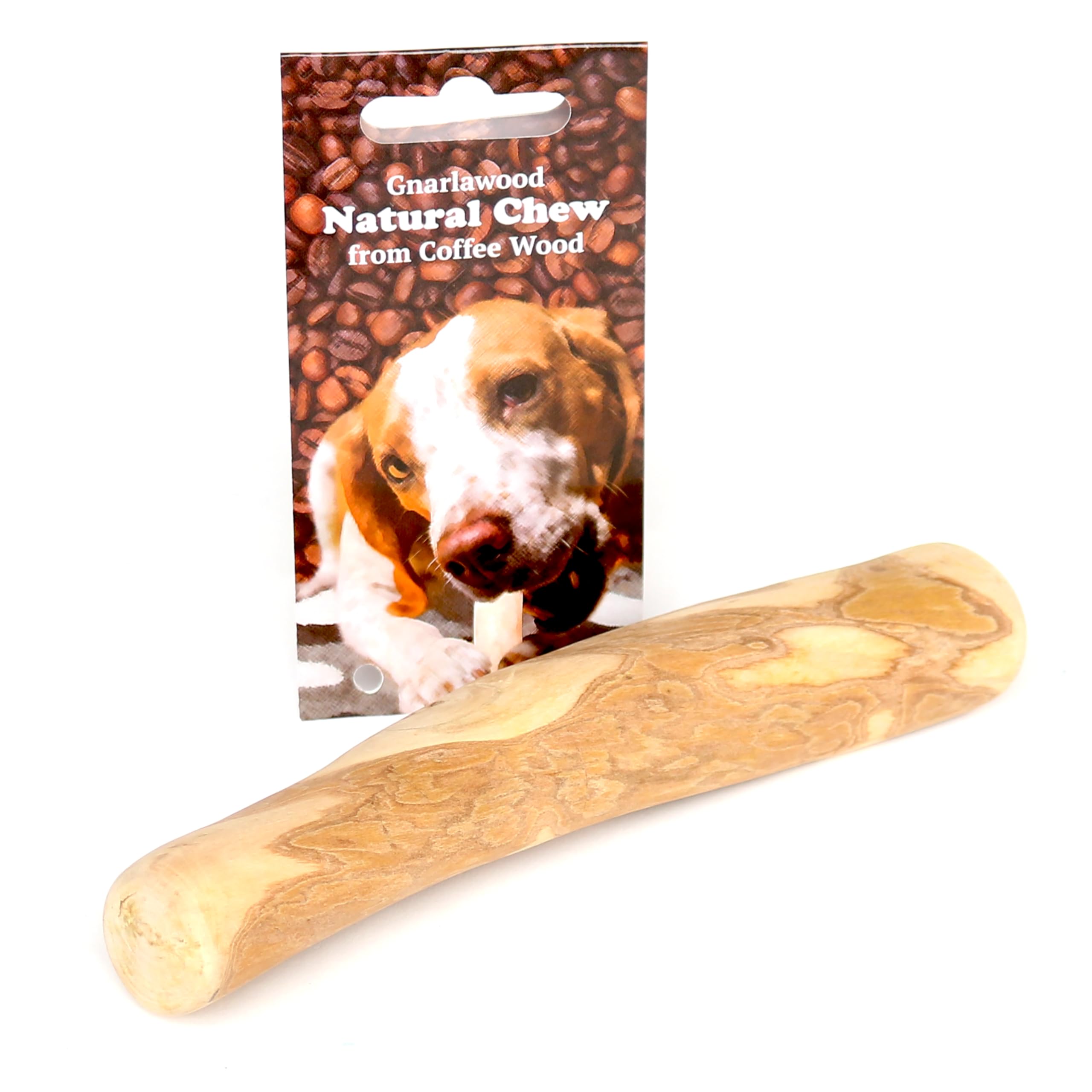 kozeepet Gnarlawood Coffee Wood Dog Chew | Natural Dental Health Toy for Dogs | Long-Lasting, Calorie-Free, Allergy-Friendly | Suitable for All Breeds (Medium)