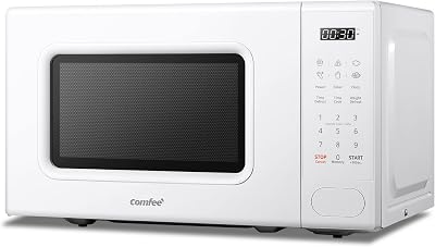 COMFEE' 700W 20L Digital Microwave Oven 6 Presets Express Cook White