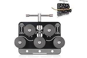 WUDEY Heavy Duty Pipe and Tubing Straightener，Brake Line Straightener, Tube Straightener for 3/16" - 1.0" Diameters Aluminum/Copper/Plastic Tubing | Durable Roller Design with Bench Vise Mount