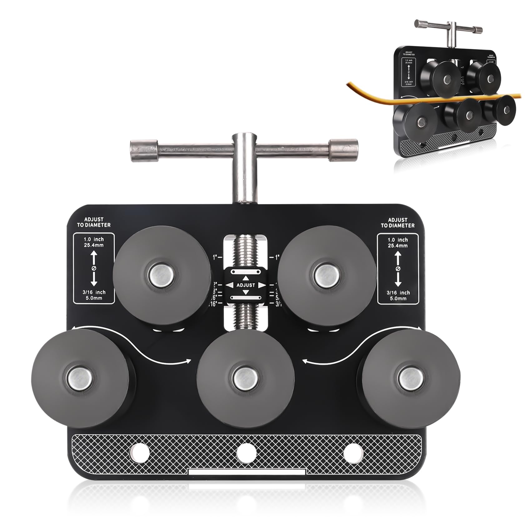 Photo 1 of Heavy Duty and Tubing Straightener?Brake Line Straightener, Tube Straightener for 3/16" - 1.0" Diameters Aluminum/Copper/Plastic Tubing | Durable Roller Design with Bench Vise Mount