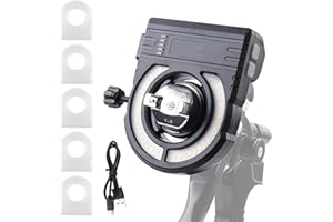 LICAEVEY Paint Gun Light with Charger, 2700K-6500K & 500/250 Lumens LED Light for Paint Guns, Universal Attachment for Even S