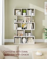 VASAGLE 6-Tier Bookshelf 24 x 40 x 159 cm Matte White LBC462W01 view 4