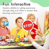 Thinp 2 Pack Stop Go Sign PVC Waterproof Traffic Safety Teaching Crossing Guard view 6