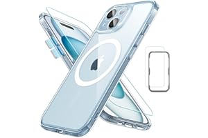 ESR for iPhone 15 Case Set, Translucent Matte Case with Screen Protector, Compatible with MagSafe, Military-Grade Protection, Classic Series,Clear Blue