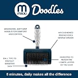 Mikki Dog Puppy Grooming Curved Head Slicker Brush for Doodles Blue Grey X-Small view 9