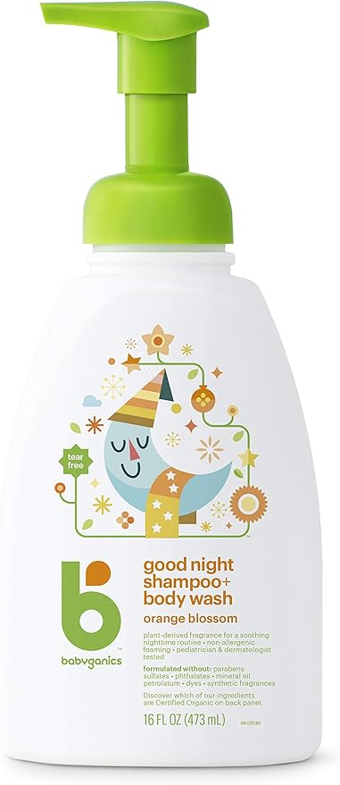 babyganics night time shampoo and body wash