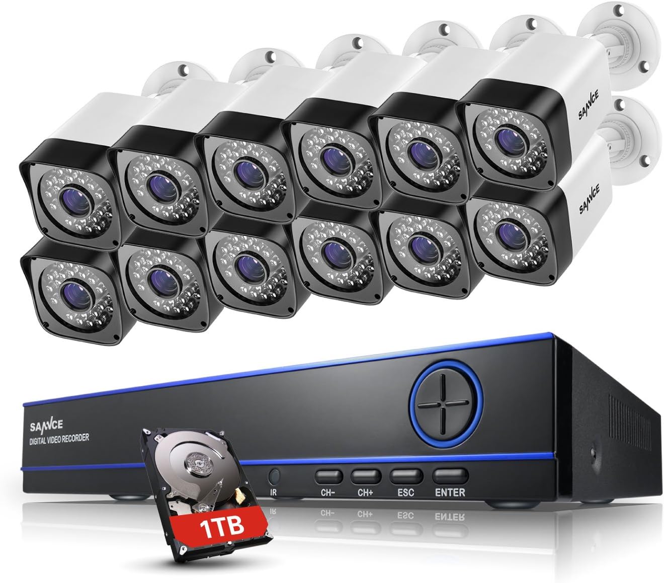 SANNCE 16 Channel Home CCTV DVR Recorder Camera System Amazon.co.uk