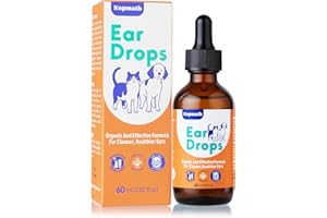 Kopmath Dog Ear Drops, Ear Infection Drops for Dogs and Cats, Yeast Infection & Ear Mites Treatment, Dog Ear Cleaner for Dirt