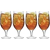 Luigi Bormioli Michelangelo Masterpiece 19.25 oz All Purpose Glasses - Sparkx Ultra-Clear Crystal Glass, Durable Titanium Reinforced Stems - Laser-Cut Rims - Dishwasher Safe (Set of 4)