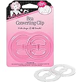 Hollywood Fashion Secrets Bra Strap Clips to Make Racerback Clear, 1 Pair | Converting Bra Clip, Strap Holder to Hide Straps &amp; Lift Support for Backless Cleavage Sleeveless Dresses, Racer Bra Clip
