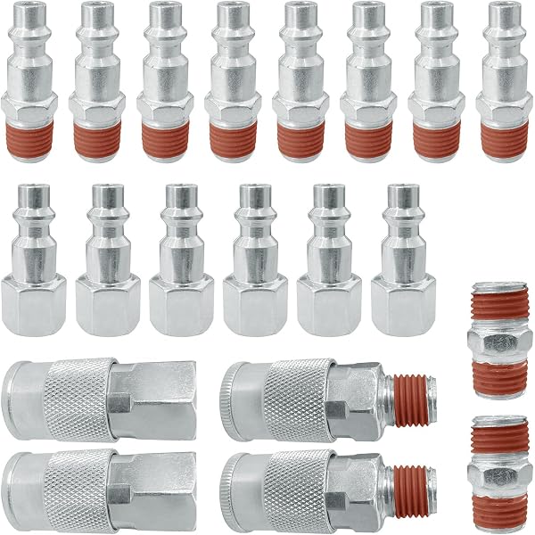 Yolass 3/8" Industrial Air Coupler & Plug Set (6-Piece) - High Flow Fittings For Air Compressors & Tools - View #9