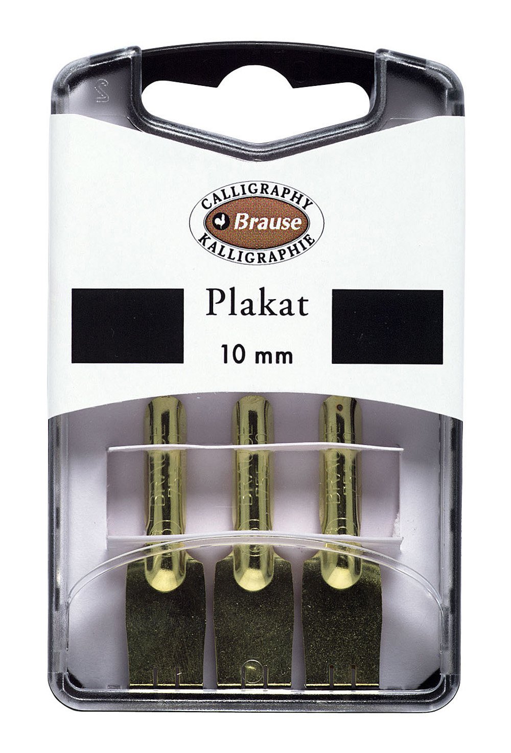 Brause 375510B - Writing nibs for nib/ pen holders - Box of 3 Plakat - 10 mm metal nibs - Dessin Drawing - Lettering - Manufactured in Germany - Calligraphy