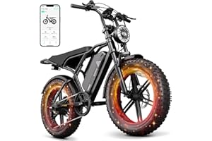 TS TST GRP LLC TST Electric Bike for Adults, 1500W Peak Brushless Motor 28 MPH 60 Miles/110 Miles Fat Tire E Bike with 48V 15Ah/ 25Ah Removable Battery 20" Electric Dirt Bike Hydraulic Suspension and 7-Speed