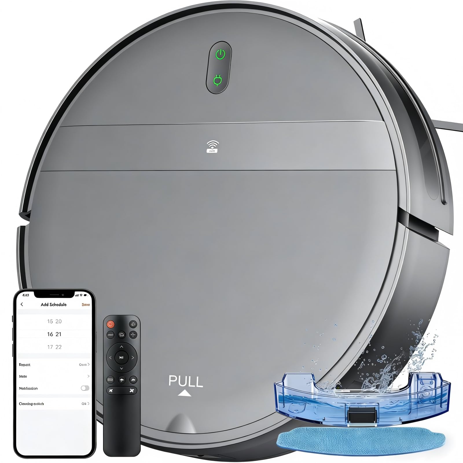 Photo 1 of Kilgone Robot Vacuum and Mop Combo, App/Alexa Control, Smart Robot Vacuum Cleaner, Ultra-Thin, Automatic Recharge Robotic Vacuum Cleaner for Pet Hair/Carpet/Hard Floor