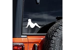 VOOL Mud Flap Man Funny Decal Vinyl Sticker Auto Car Truck Wall Laptop | White | 5.5" x 3"