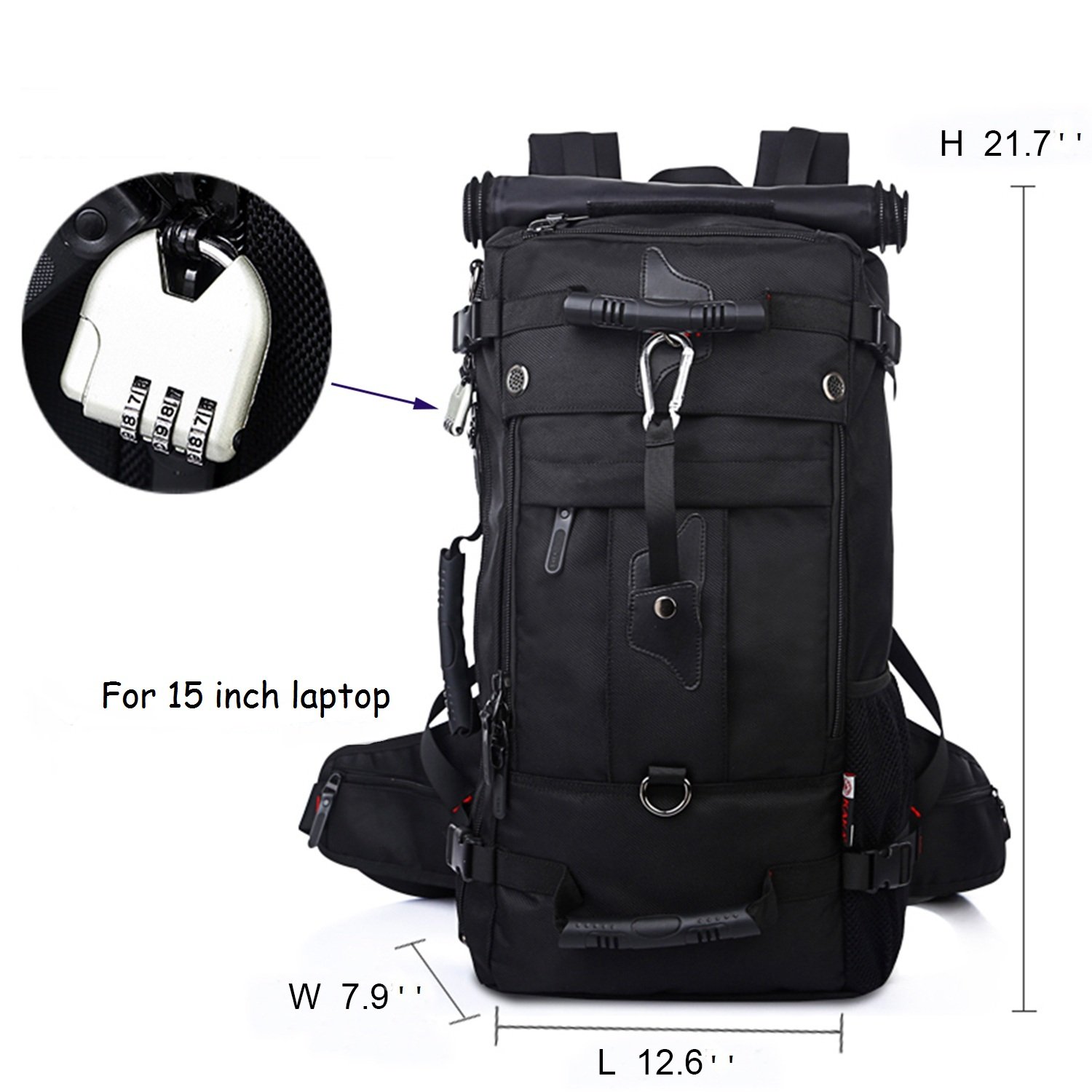 Travel Mountaineering Backpack Climbing Camping Hiking Knapsack Tactical Daypack Weekender Overnight Bag for Men Women