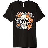 Sugar Skull La Catrina Floral Dia De Los Muertos Premium T-Shirt