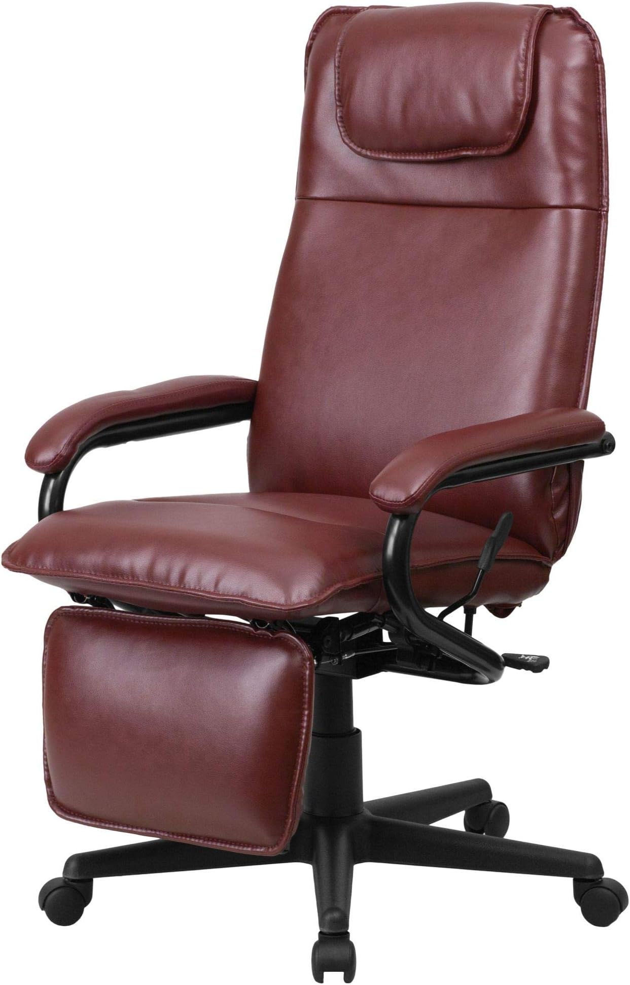 Delacora BT-70172-BG-GG Delacora FF-BT-70172 24" Wide High Back Leather Blend Executive Ergonomic Swivel Office Chair with Arms