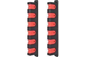 Axlksia Fishing Rod Holder Wall Mount, 1 Pair Fishing Pole Holders for Garage, Boats, 6 Fishing Rod Storage Racks