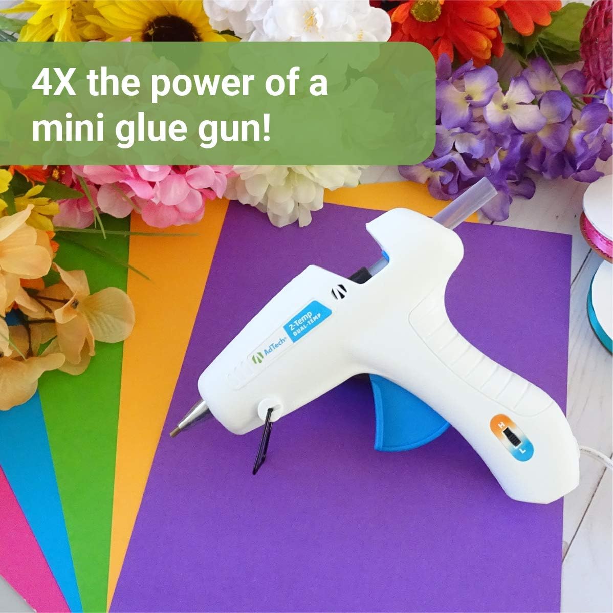 AdTech 0453 2-Temp Dual Temperature Hot Glue Gun Full Size, White: Home & Kitchen