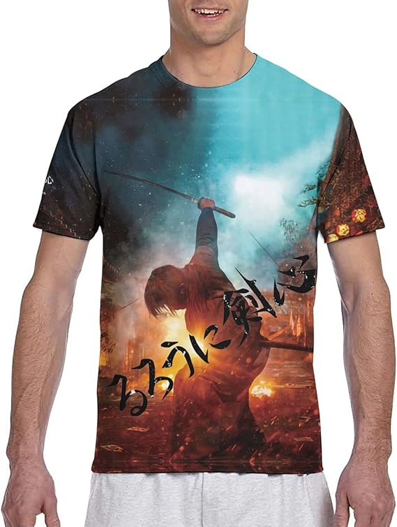 Amazon Co Jp るろうに剣心 Tシャツ 今年最も人気のあるハーフスリーブ インナーシャツ おしゃれティーシャツ メンズファッション Uネック 半袖 夏服 ギフト 誕生日プレゼント 服 ファッション小物