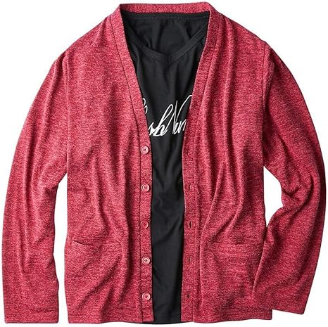 Amazon Co Jp Nissen ニッセン ジーンズ メンズカジュアル 大きいサイズ ２点セット カーディガン 長袖ｔシャツ 服 ファッション小物