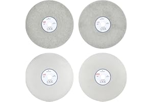 SCOTTCHEN Diamond Flat Lap Wheel 6" x 1/2" Arbor Grinding Sanding Disc Lapping Polishing Disc,80/120/240/600 Grit-4pcs