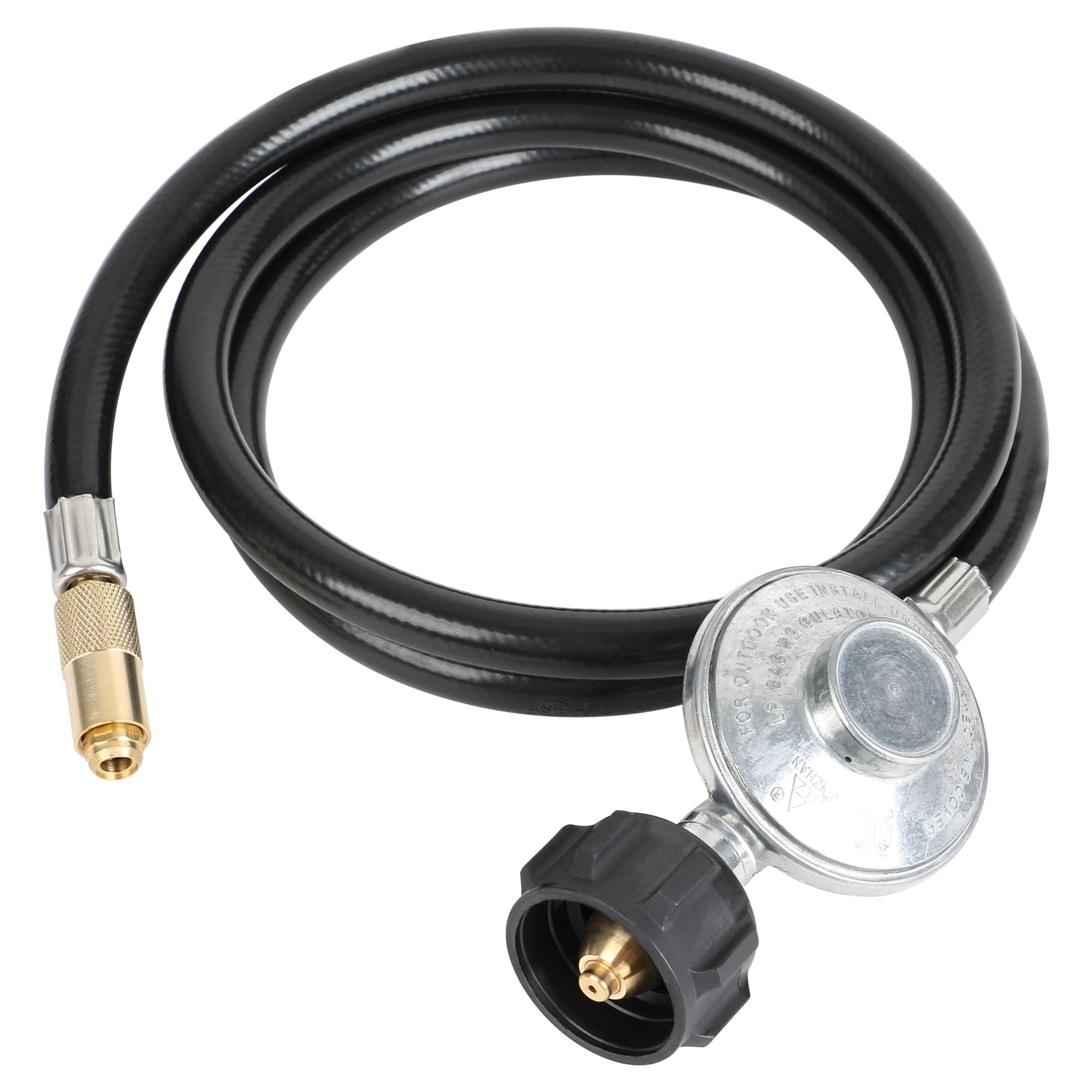 Photo 1 of (BAGGED) (UNTESTED) ATKKE 6 Feet Propane Adapter Hose Regulator for Blackstone 17in and 22in Table Top Griddle Gas Griddle, Connect to 20lb Tank