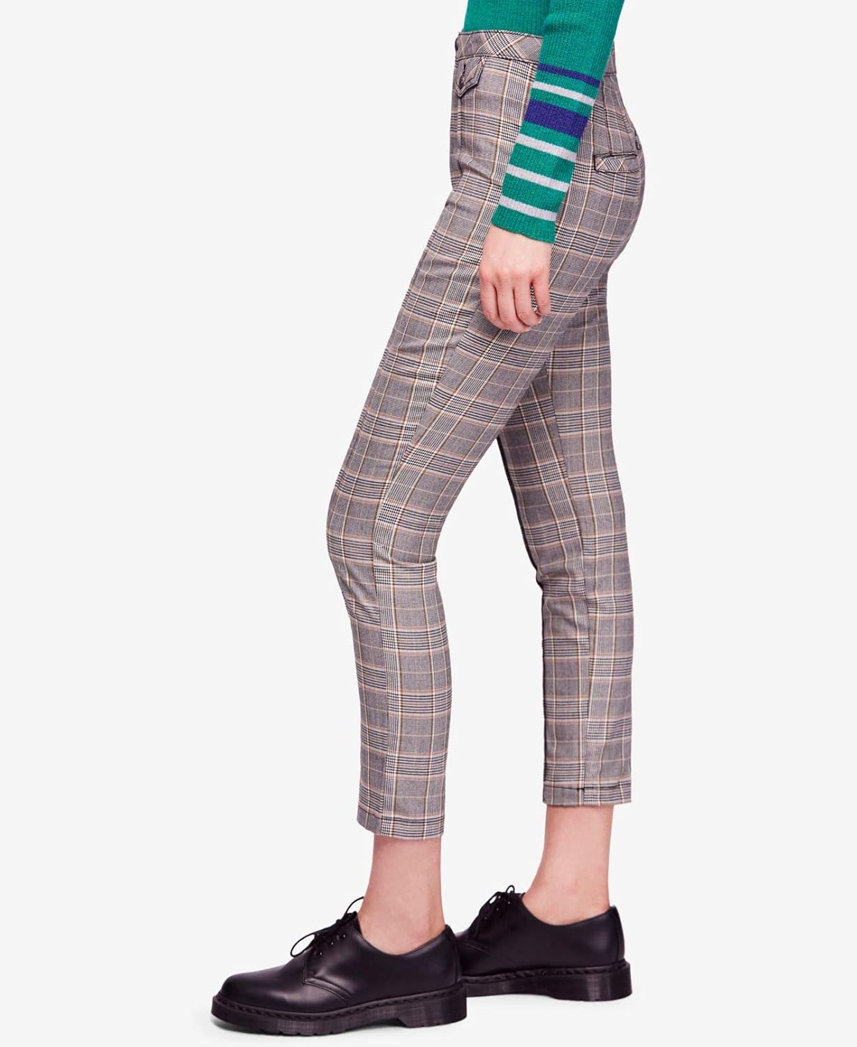 womens plaid cropped pants