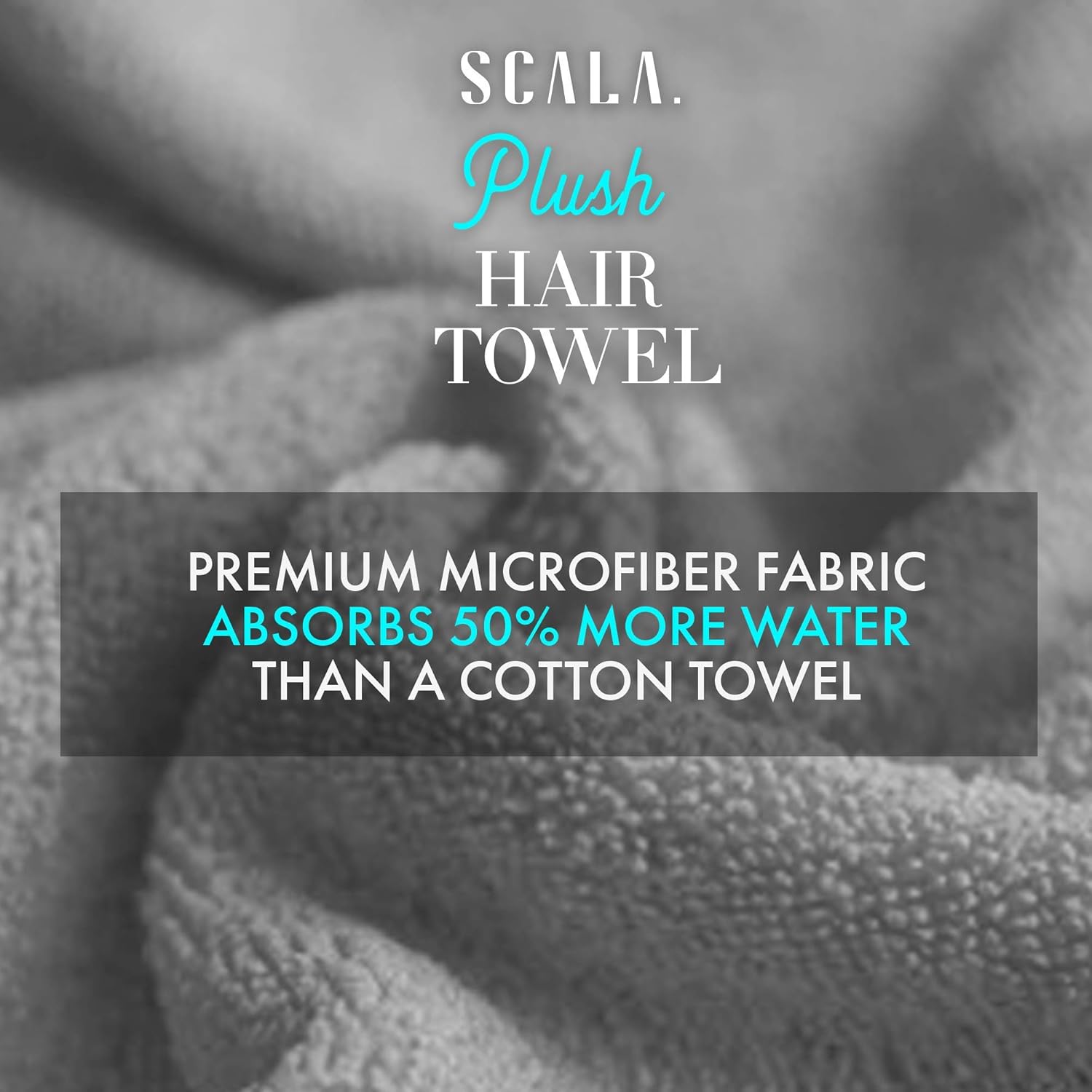 Scala Microfiber Hair Towel Wrap - Magic Instant Quick Dry Turban Twist for Women. Anti Frizz Curly, Straight, Color Treated, Hair. (2 Pack): Home & Kitchen