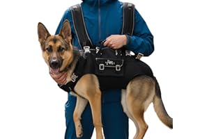 FOREVER CARING TOGETHER Dog Backpack Carrier - Spine-Friendly for Large Dogs(36-66lbs) Horizontal Design Dog Carrier with Adjustable Back Straps for Joint Injuries, Arthritis, Ideal for Stairs, Elderly Dogs(Size XXL)