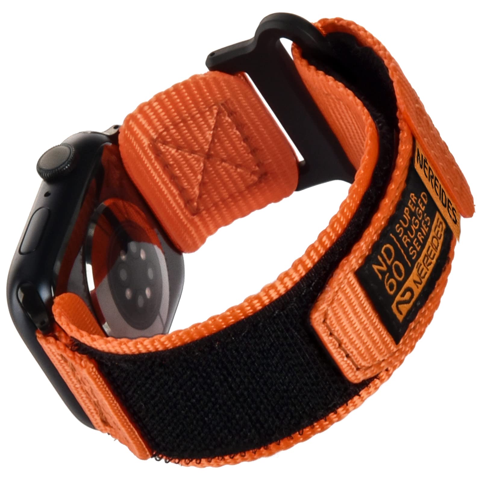 Nereides Compatible with Apple Watch Ultra Strap 49mm Men, Nylon Sport Replacement Band Compatible with iWatch Strap Ultra 3/2/1 49mm (Orange)