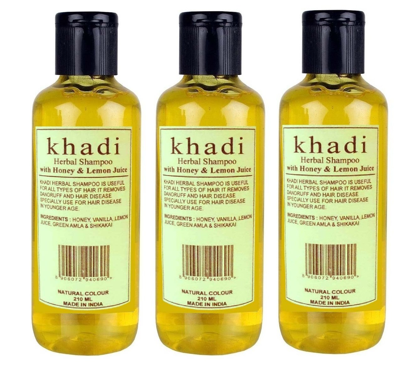 Buy Khadi Parvati Honey Lemon Juice Shampoo 210ml Pack Of 3