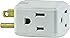 GE Grounded 3-Outlet Tap, 58368