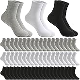 Sophproton 150 Pairs Mens Quarter Socks Athletic Moisture Wicking Casual Sports Socks Bulk Pack for Homeless Unisex Men Women