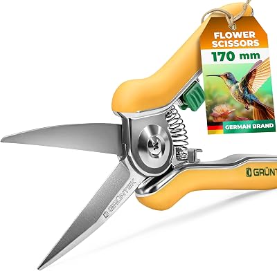 GRÜNTEK Colibri Flower Snips 170 mm Bypass Pruner Stainless Blade Soft-Touch