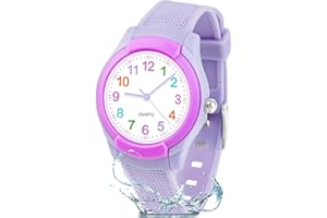 CKV Kids Watch for Boys Girls Watches Age 3-12, 3 ATM Waterproof Child Wristwatch Time Teaching Easy to Read Kids Presents