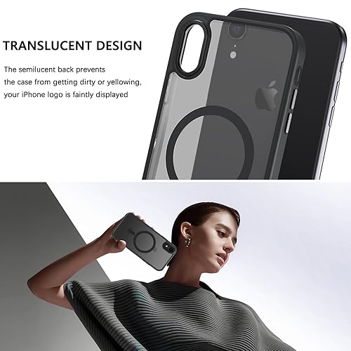 Telaso for iPhone XR Phone Case, iPhone XR Phone Case Compatible with  Magsafe Translucent Matte Back Soft TPU