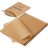 Katbite 200Pcs 18x26 inches Parchment Paper Sheets, Heavy Duty Unbleached Baking Paper, Pre-cut and Oil Proof Perfect for Steaming Cooking Bread Cake & Wrapping Foods