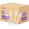 Pantry Value [1000 Count] Lightweight White Forks - Disposable Cutlery for Parties, Events, and Dinner (Formerly Comfy Packag
