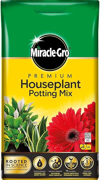 Miracle-Gro Premium Houseplant Potting Mix 10L Bag Yellow New 2020 Range