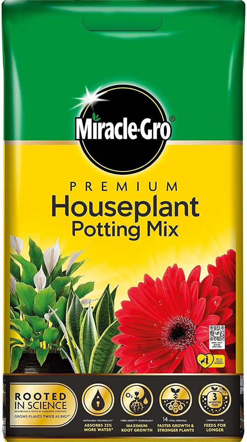 Miracle-Gro Premium Houseplant Potting Mix 10L Bag Yellow New 2020 Range