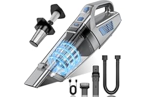 BQYPOWER Handheld Vacuum Cordless, 16000PA Strong Suction Hand Held Vacuum Dust Busters Cordless Rechargeable with Multiple Accessories, Portable Car Vacuum Cleaner High Power for Car Home Office