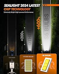 SEALIGHT 9004 Bulbs 38000LM Brighter, 6500K Xeon