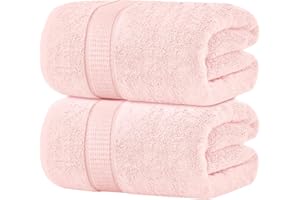Oakias 600 GSM Bath Sheets 2 Pack Pink 35x70 Bath Towels - 100% Ring Spun Cotton Soft Extra Large Bathroom Towels - Highly Absorbent & Quick Dry Jumbo Towels - Shower Towels for Hotels, Gym & Spa